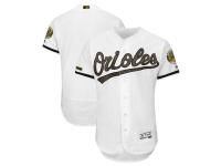 Men's Baltimore Orioles Majestic White 2018 Memorial Day Authentic Collection Flex Base Team Jersey