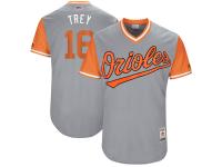 Men's Baltimore Orioles Trey Mancini Trey Majestic Gray 2017 Players Weekend Jersey