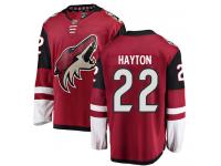 Men's Barrett Hayton Breakaway Burgundy Red Home NHL Jersey Arizona Coyotes #22