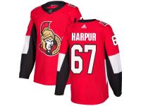Men's Ben Harpur Authentic Red Adidas Jersey NHL Ottawa Senators #67 Home
