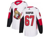Men's Ben Harpur Authentic White Reebok Jersey NHL Ottawa Senators #67 Away