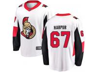 Men's Ben Harpur Breakaway White Jersey NHL Ottawa Senators #67 Away