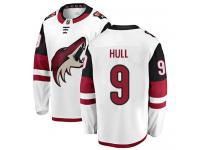 Men's Bobby Hull Breakaway White Away NHL Jersey Arizona Coyotes #9