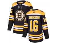 Men's Boston Bruins #16 Derek Sanderson adidas Black Authentic Player Jersey