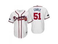 Men's Braves 2018 Postseason Home White Shane Carle Cool Base Jersey