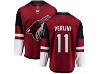 Men's Brendan Perlini Breakaway Burgundy Red Home NHL Jersey Arizona Coyotes #11