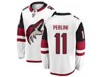 Men's Brendan Perlini Breakaway White Away NHL Jersey Arizona Coyotes #11