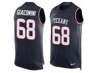 Men's Breno Giacomini #68 Nike Navy Blue Jersey - NFL Houston Texans Player Name & Number Tank Top