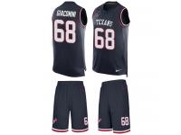 Men's Breno Giacomini #68 Nike Navy Blue Jersey - NFL Houston Texans Tank Top Suit