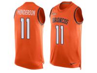 Men's Carlos Henderson #11 Nike Orange Jersey - NFL Denver Broncos Player Name & Number