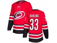 Men's Carolina Hurricanes #33 Scott Darling Red Home Authentic Hockey Jersey