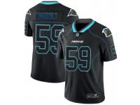 Men's Carolina Panthers #59 Luke Kuechly NFL 2018 Lights Out Black Color Rush Limited Jersey