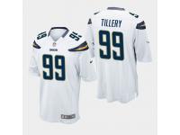 Men's Chargers #99 Jerry Tillery 2019 NFL Draft Game Jersey - White