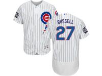 Men's Chicago Cubs #27 Addison Russell Majestic White 2016 World Series Bound Home Flex Base Authentic Jersey