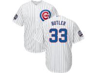 Men's Chicago Cubs #33 Eddie Butler Majestic Home White 2016 World Series Champions Cool Base Jersey