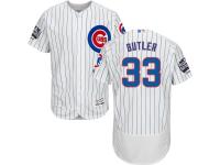 Men's Chicago Cubs #33 Eddie Butler Majestic White 2016 World Series Champions Home Authentic Flex Base Jersey