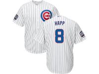 Men's Chicago Cubs #8 Ian Happ Majestic Home White 2016 World Series Champions Cool Base Jersey