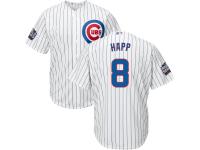 Men's Chicago Cubs #8 Ian Happ Majestic White 2016 World Series Bound Home Cool Base Team Jersey