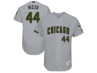 Men's Chicago Cubs Anthony Rizzo Majestic Gray 2017 Memorial Day Authentic Collection Flex Base Player Jersey