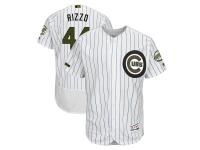 Men's Chicago Cubs Anthony Rizzo Majestic White 2018 Memorial Day Authentic Collection Flex Base Player Jersey