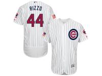 Men's Chicago Cubs Anthony Rizzo Majestic White Fashion  Stars & Stripes 2016 Independence Day  Flex Base Player Jersey