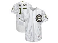 Men's Chicago Cubs Kris Bryant Majestic White 2018 Memorial Day Authentic Collection Flex Base Player Jersey