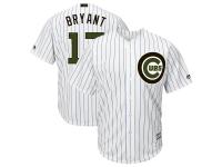 Men's Chicago Cubs Kris Bryant Majestic White 2018 Memorial Day Cool Base Player Jersey