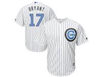 Men's Chicago Cubs Kris Bryant Majestic White Fashion 2016 Father's Day Cool Base Replica Jersey