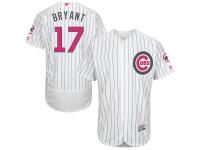 Men's Chicago Cubs Kris Bryant Majestic White Home 2016 Mother's Day Flex Base Jersey