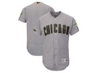 Men's Chicago Cubs Majestic Gray 2018 Memorial Day Authentic Collection Flex Base Team Jersey
