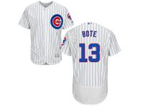 Men's Chicago Cubs Majestic Home White-Royal Flex Base Authentic Collection #13 David Bote Jersey