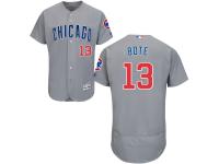 Men's Chicago Cubs Majestic Road Gray Flex Base Authentic Collection #13 David Bote Jersey