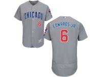 Men's Chicago Cubs Majestic Road Gray Flex Base Authentic Collection #6 Carl Edwards Jr Jersey