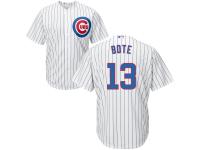 Men's Chicago Cubs Majestic White-Royal Cool Base #13 David Bote Jersey