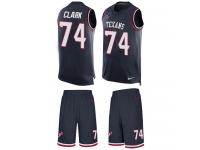 Men's Chris Clark #74 Nike Navy Blue Jersey - NFL Houston Texans Tank Top Suit