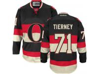 Men's Chris Tierney Authentic Black Reebok Jersey NHL Ottawa Senators #71 Third