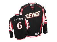 Men's Chris Wideman Authentic Black Reebok Jersey NHL Ottawa Senators #6 Third