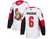 Men's Chris Wideman Authentic White Reebok Jersey NHL Ottawa Senators #6 Away