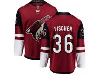Men's Christian Fischer Breakaway Burgundy Red Home NHL Jersey Arizona Coyotes #36