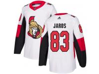 Men's Christian Jaros Authentic White Reebok Jersey NHL Ottawa Senators #83 Away