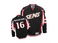 Men's Clarke MacArthur Authentic Black Reebok Jersey NHL Ottawa Senators #16 Third