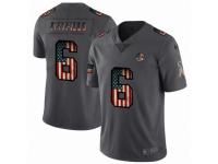 Men's Cleveland Browns #6 Baker Mayfield Limited Black USA Flag 2019 Salute To Service Football Jersey