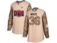Men's Colin White Authentic Camo Adidas Jersey NHL Ottawa Senators #36 Veterans Day Practice