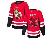 Men's Colin White Authentic Red Adidas Jersey NHL Ottawa Senators #36 Drift Fashion