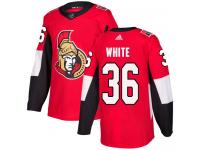 Men's Colin White Authentic Red Adidas Jersey NHL Ottawa Senators #36 Home