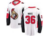 Men's Colin White Breakaway White Jersey NHL Ottawa Senators #36 Away