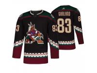 Men's Coyotes #83 Conor Garland Black Alternate Throwback Jersey