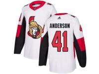 Men's Craig Anderson Authentic White Reebok Jersey NHL Ottawa Senators #41 Away