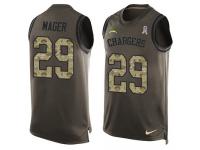 Men's Craig Mager #29 Nike Green Jersey - NFL Los Angeles Chargers Salute to Service Tank Top