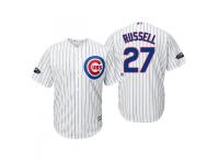 Men's Cubs 2018 Postseason Home White Addison Russell Cool Base Jersey